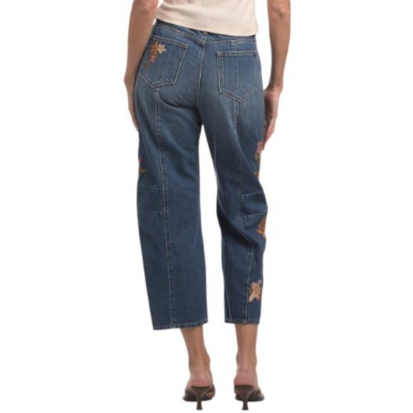 DRIFTWOOD JEANS Heather Lillies And Lassos Barrel Leg Jeans - Picture 2 of 3